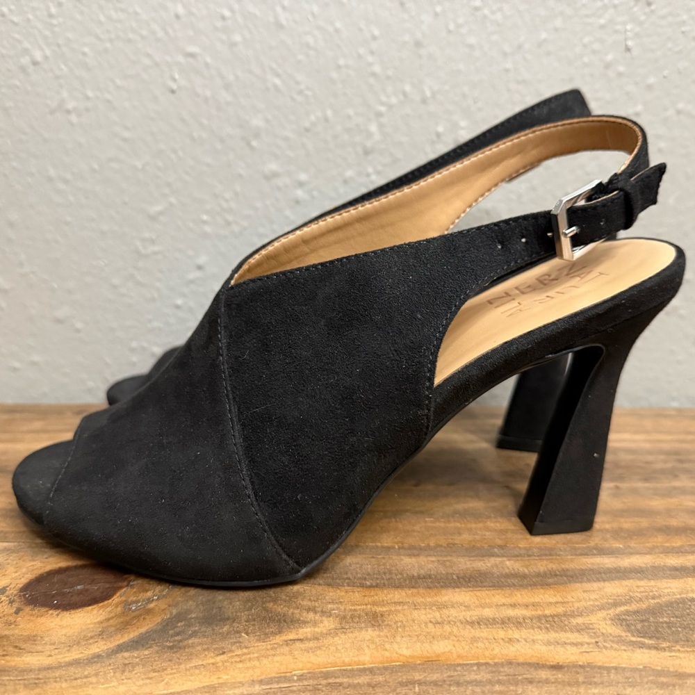 Naturalizer Elegant Black Slingback Heels